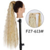 4f7b3ec74ac9e1e4 34inches Synthetic Ponytail Hair Extension Clip in Fake Wig Hairpiece Blonde Wrap Around Pigtail Long Smooth Overhead Pony Tail