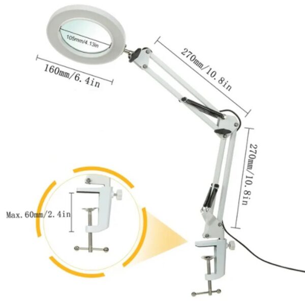 4f7c7e37d879f8f1 72LED 8X/10X NEW Illuminated Magnifier USB 3 Colors LED Magnifying Glass for Soldering Iron Repair/Table Lamp/Skincare Beauty