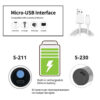USB Rechargeable Flashlight With LED Built in 1200mAh Lithium Battery Waterproof Camping Light Zoomable Torch