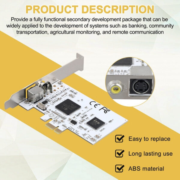 4f93d8694c0e2628 Expansion PCIE To AV Surveillance HD 640X480 Resolution Video Image Capture Card