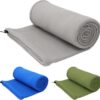 Fleece Sleeping Bag Liner, 75" Long Zipper Microfiber Fleece Travel Single Sleeping Bag Camping Blanket, Indoor Outdoor Blanket for Adults & Children