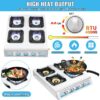 Propane Gas Stove,4 Burner Gas StovePortable Gas Stove Auto Ignition Camping Stainless Steel Stove 4 Burner LPG for RV, Apartment,Outdoor