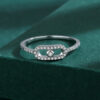 NEW Ring Women's Real S Sterling Sier Diamond Zircon Pig Nose Female Fashion Girlfriend Gift Engagement Jewelry
