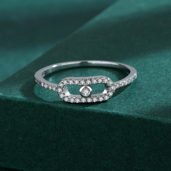 NEW Ring Women's Real S Sterling Sier Diamond Zircon Pig Nose Female Fashion Girlfriend Gift Engagement Jewelry