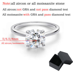 Smyoue White Gold 2ct 100% Moissanite Engagement Ring for Women S Sterling Sier Lab Diamond Promise Wedding Band Jewelry