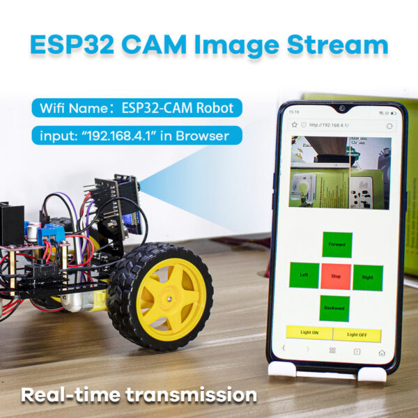 4fc6ee9ba462f07e LAFVIN Robot Starter for Arduino Project with ESP32 Camera and Code Learning Develop Skill Full Version Smart Car Kit