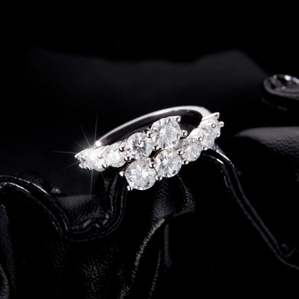 4fc71d0d192577c9 MODIAN 925 Sterling Silver Classic Luxury Round CZ Eternity Band Rings For Women Wedding Engagement Statement Jewelry Gift