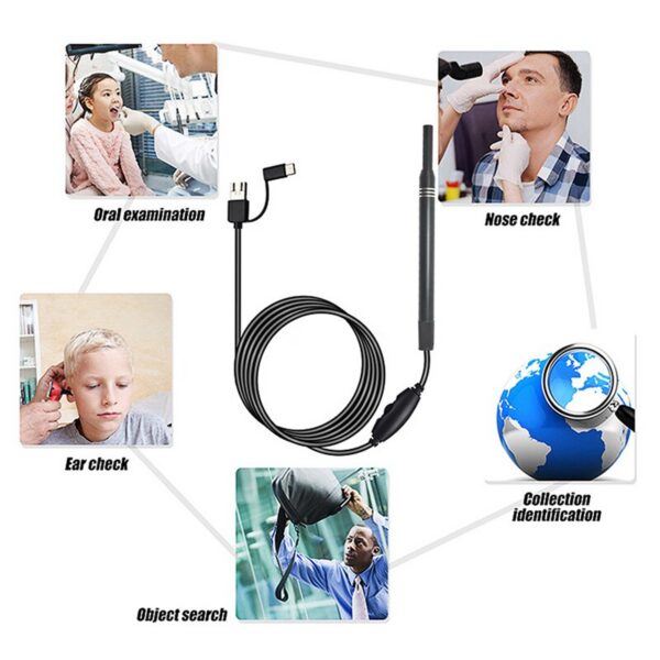 USB HD Mini Camera Electronic Endoscope Cleaner Earwax Removal Cleaning Tool Intelligent Visual Ear Picking Spoon