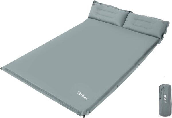Ubon Doppelte Selbstaufblasende Schlafmatten Isomatte Aufblasbare Matratze für 2 Personen 3,6cm Luftmatratzen und leichtes Campingbett