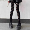Socks Hosiery Japanese Cross Belt Black Pantyhose JK White Silk Thin Spring and Autumn Stock Z230810