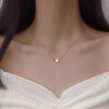 4fe14d1d10107795 Birthday Gift Sterling Sier Cute Shiny Star Collar Pendant Flashing Diamond Necklace Woman Charm Jewelry Wedding Party Gif