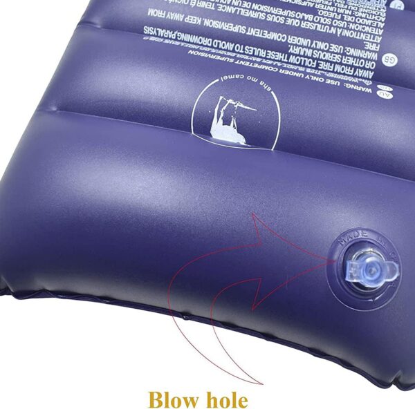 2 Pack Ultralight Inflatable Camping Pillow Squared Flocked Fabric Air Pillow for Hiking,Traveling,Napping,Desk Rest,Beach Neck Lumbar Support