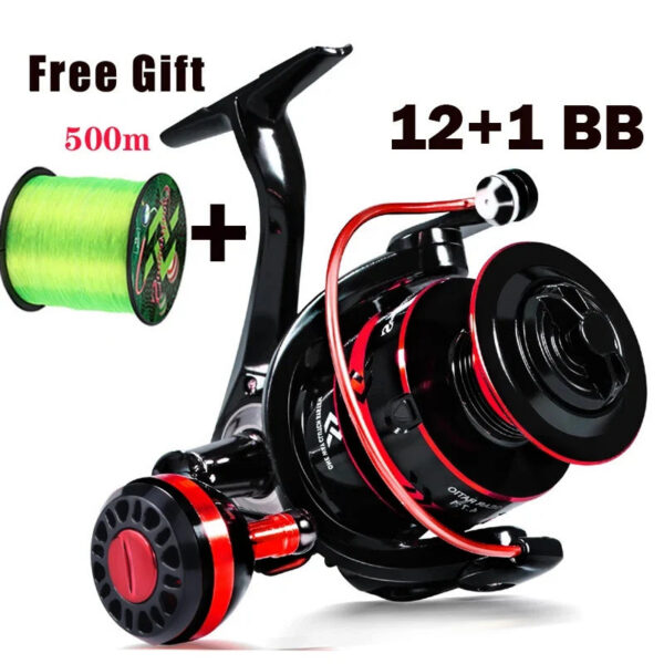 5002287f3cc7313c Sougayilang 12+1BB Spinning Reel High Strength Aluminum Spool Max Drag 16kg Free Gift 500m Fishing e Pesca