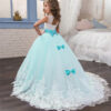 50090b985172a45e Flower Elegant Briesdesmaid for Wedding 6-14Y Teen Girls Graduation Party Prom Long Gown Children's Pageant Tailling Dress