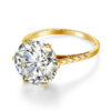 Szjinao Massive Certified 12mm 6ct Round Cut Moissanite Ring For Women Sier Wedding Diamond Test Pass Women's Jewelry Sale
