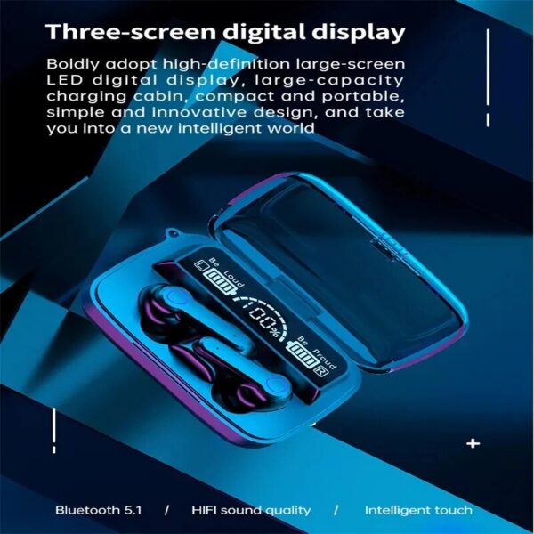 5015502dbd210cea M19 Bluetooth Wireless Tws Gaming Support Noise-cancelling Touch In-ear Mini Emergency Power Bank Headset