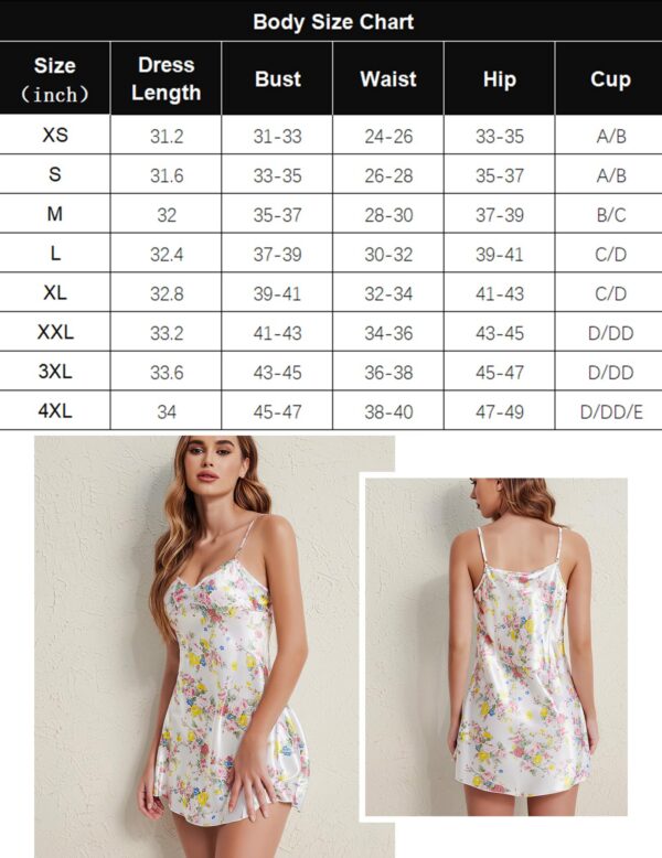 Avidlove Women Satin Nightgown Babydoll Lingerie Dress Sexy Sleepwear Mini Slip Chemise Nightwear