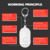 501c5c357cb25ec8 Personal SOS 130dB With LED Light Rechargeable Self Defense Woman Safety Alarm Key Chain Emergency Anti-Attack