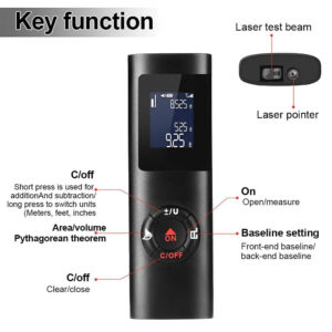501cb05d7014d8cd Mini Distance Meter 40M 60M Measure Infrared Rangefinder USB Rechargeable Portable Handheld Laser Range Finder Tape