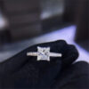 CC Jewelry Fashion Rings For Women Sier Color Simple Design Princess Square Wedding Engagement Bijoux Drop Shipping CC631