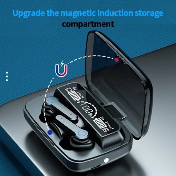 502b8920fc3321fa M19 Bluetooth Wireless Tws Gaming Support Noise-cancelling Touch In-ear Mini Emergency Power Bank Headset