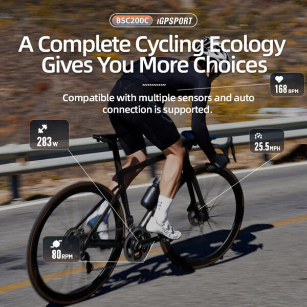 5063b9887c82408f IGPSPORT BSC200C Cycle Bicycle GPS Computer Wireless Speedometer Bike Digital ANT+ Route Navigation Stopwatch Cycling Odometer