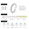 MODIAN Dazzling D Color Rectangle Moissanite Stackable Rings 925 Sterling Silver Eternity Band Rings For Women Fine Jewelry
