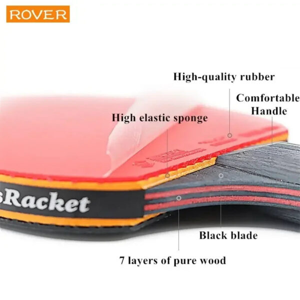 5086350dbda963ac 5/6 Star Table Tennis Racket 2PCS Professional Ping Pong Racket Set Pimples-in Rubber Hight Quality Blade Bat Paddle with Bag
