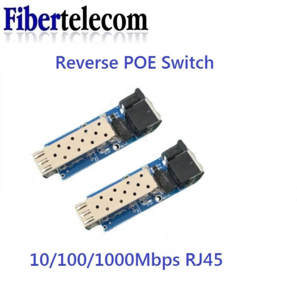 Mini RPOE 1.25G Media Converter Slot SFP Transceiver Module 5V -24cDC  input 1 SFP Slot 1 RJ45 Ethernet SFP Fiber Switch