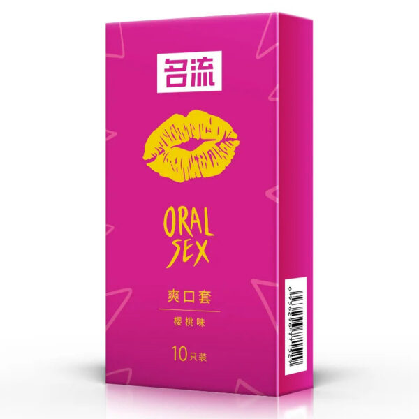 509d025152488095 OLO Oral Sex Condom for Men Women,10pcs 52MM Cherry Flavour Ultra Thin Condoms,Natural Latex Intimate Sex Products for Adults