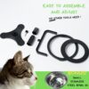 Adjustable Raised Cat Food Bowl, Tilted Elevated Bowl (1-Pack, Black)