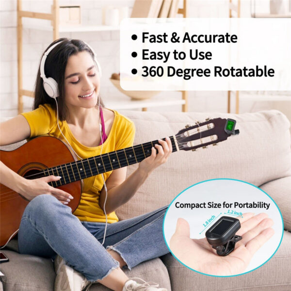50ad71cc0ed8f010 For All Instruments Clip on Electronic Tuner for Guitar Bass Ukulele Violin Mandolin Banjo