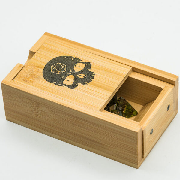 Bamboo Tower Foldable Wooden Die Roller Castle Rolg Case Collapsible Dice Chest For DND, Board Game, D&D, RPG