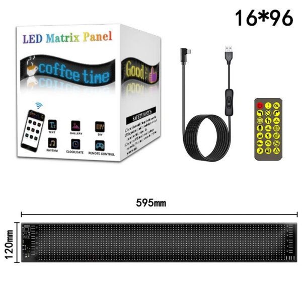 50cd18774c192578 Matrix Pixel Panel, Scrolg Bright Advertising Signs, Flexible USB 5V LED Car Sign Bluetooth App Control