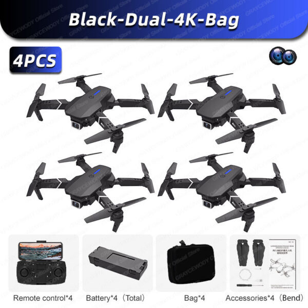 50cf1e95db82aa1c New E88Pro 4PCS Drone 4K Professinal With Wide Angle Dual HD Camera Foldable RC Helicopter WIFI FPV Height Hold Apron Sell