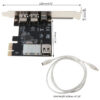 50d1f612f6bca84c PCIe 3 Ports 1394A Firewire Expansion Card, PCI for Express (1X) to External IEEE 1394 Adapter Controller (2 6 P + 1