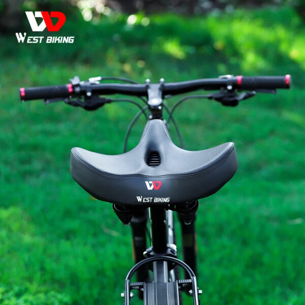 50ee59ebc0e5d718 WEST BIKING Ergonomic Soft Bicycle Saddle Widen Thicken Cushion Pad MTB Road Bike Saddle Comfortable Breathable Cycling Seat