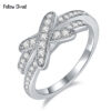 510b0a465995fde6 Follow Cloud 0.35 Carat Moissanite Wedding Diamond Band Women Rings X Cross Shape Sterling Sier D Color Ring Fine Jewelry