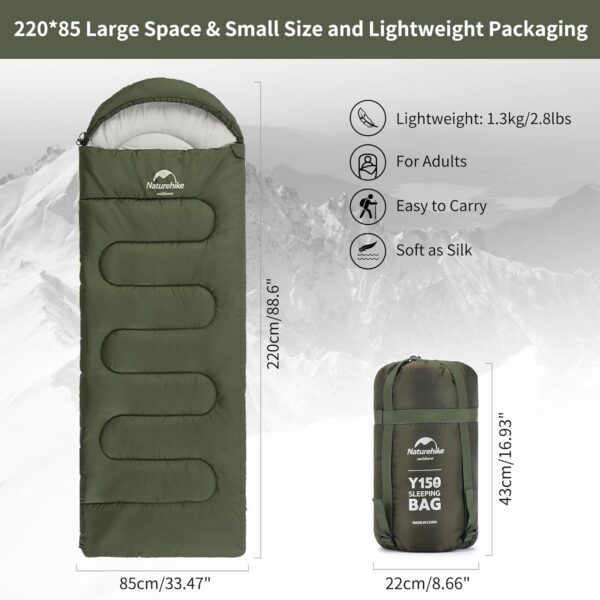 Naturehike Sleeping Bag for Adult,Combine Double Sleeping Bag,Oversized 220×85cm,L and R,3 Season,Ultralight Lightweight Compact with Compression Bag