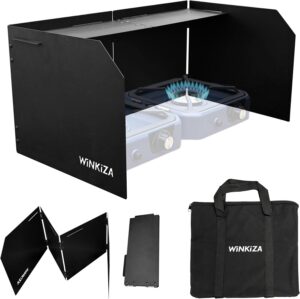 510f3038dda6e86d Camping Stove Windscreen Outdoor Foldable Gas Stove Windshield, Camping Wind Blocker with a Storage Bag for Butane Stoves, Propane Stoves, Camping, Hiking, Picnic, Cooking (Stove Not Included)