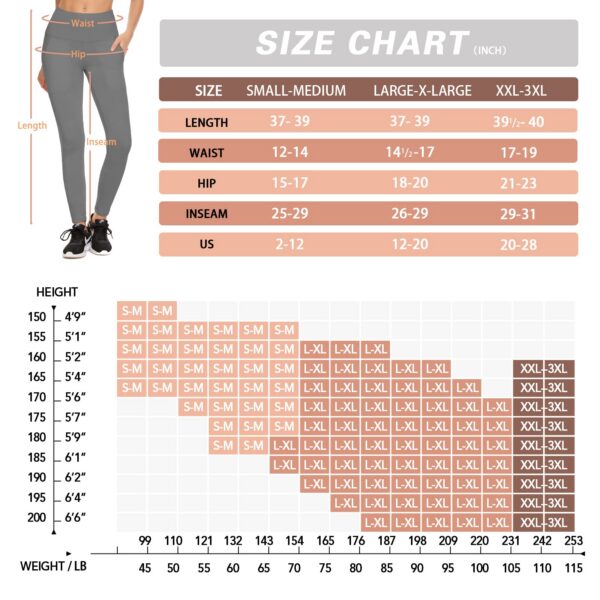 5110c6bab193a6f3 NEW YOUNG 3 Pack Fleece Lined Leggings with Pockets for Women,High Waisted Thermal Warm Winter Yoga Pants