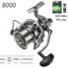 NHUE Big Spinning Fishing 8000-14000 9000 10000 12000 Max Drag 20KG Sea Reel Free e Saltwater Freshwater Fish Pesca