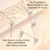 2.5-5CT Tennis Moissanite Necklace Chain for Women Sterling Sier 5mm 6.5 mm Bezel Diamond Necklaces Overlay Style Jewelry