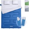 KingCamp Double Sleeping Bag Oxygen with 2 Pillows Queen Size & Extra-Large Rectangular Sleeping Bags for Adults 4 Seasons Waterproof Envelope Sleeping Bag for Camping Festivals Hiking Indoor Outdoor