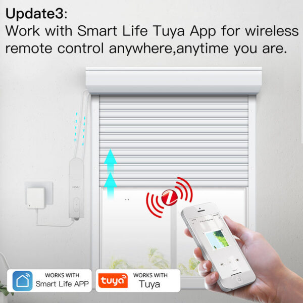 ZigBee DIY Motorized Roller Bds/Shades Drive Motor Hub Tuya Smart Life APP Alexa Google Home Voice Control