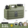 3-12L Bucket Large Capacity Portable Camp Water Bag with Detachable Faucet No Leakage for Camping Fishing Picnic Hiking