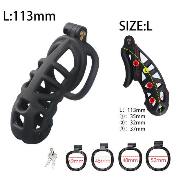 512c5141c65d1924 Male Chastity Cage Erotic Urethral Lock Sex Toys Device Penis Ring Male with 4 Size SM Products Cage Chastete Penis Sleeve
