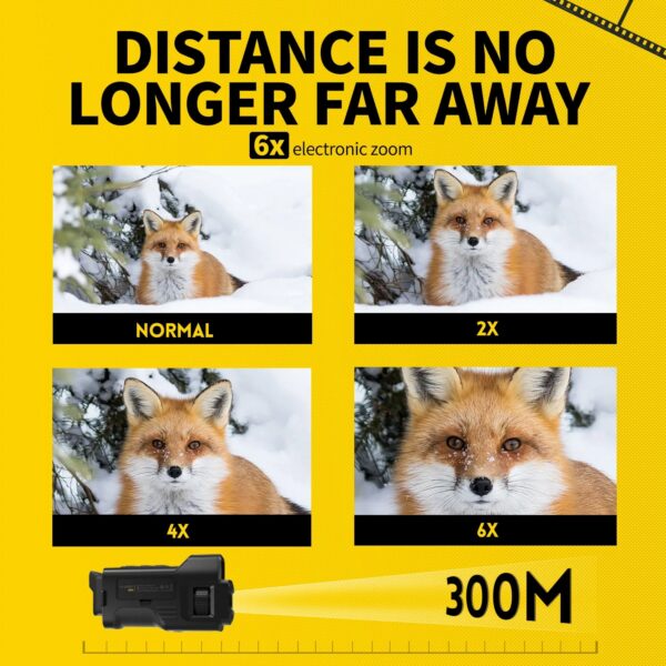 513b07309c771697 FNIRSI Telescope NVS-20 4K HD Monocular Night Vision Goggles 6X Digital Zoom 300m Hunting Camping Scope Day and Night Dual Use