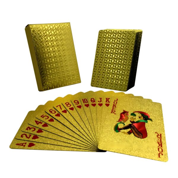 5148e3d40dc0db4e Foil Playing Card Tuhao Gold Waterproof PET/PVC Plastic Texas Checker
