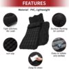 515163794d0b36ac ACROPIX Inflatable SUV Truck Car Air Mattress Back Seat Camping Bed Thickened Car Sleeping Pad for Travel Car Bed SUV Mattress with Car Air Pump and Pillows Black